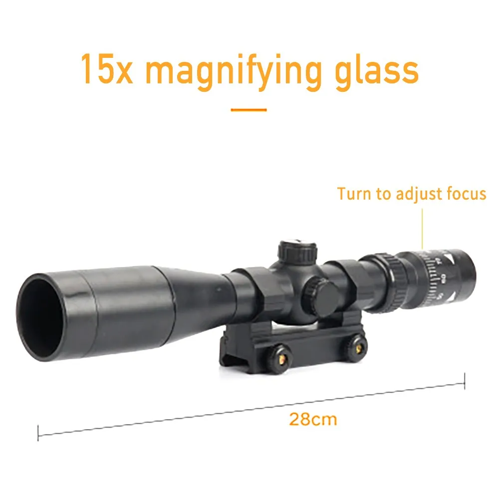 15x magnifying glass Игрушечный пистолет регулируемые инфракрасные аксессуары 4 8 15 x раз телефото увеличительное стекло маленькая раковина камуфляж Целевая лента стрельба - Цвет: 15x magnifying glass