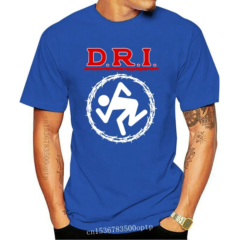 

New Dirty Rotten Imbeciles D.R.I. T Shirt Barbed Wire Band Logo Mens Black(2)