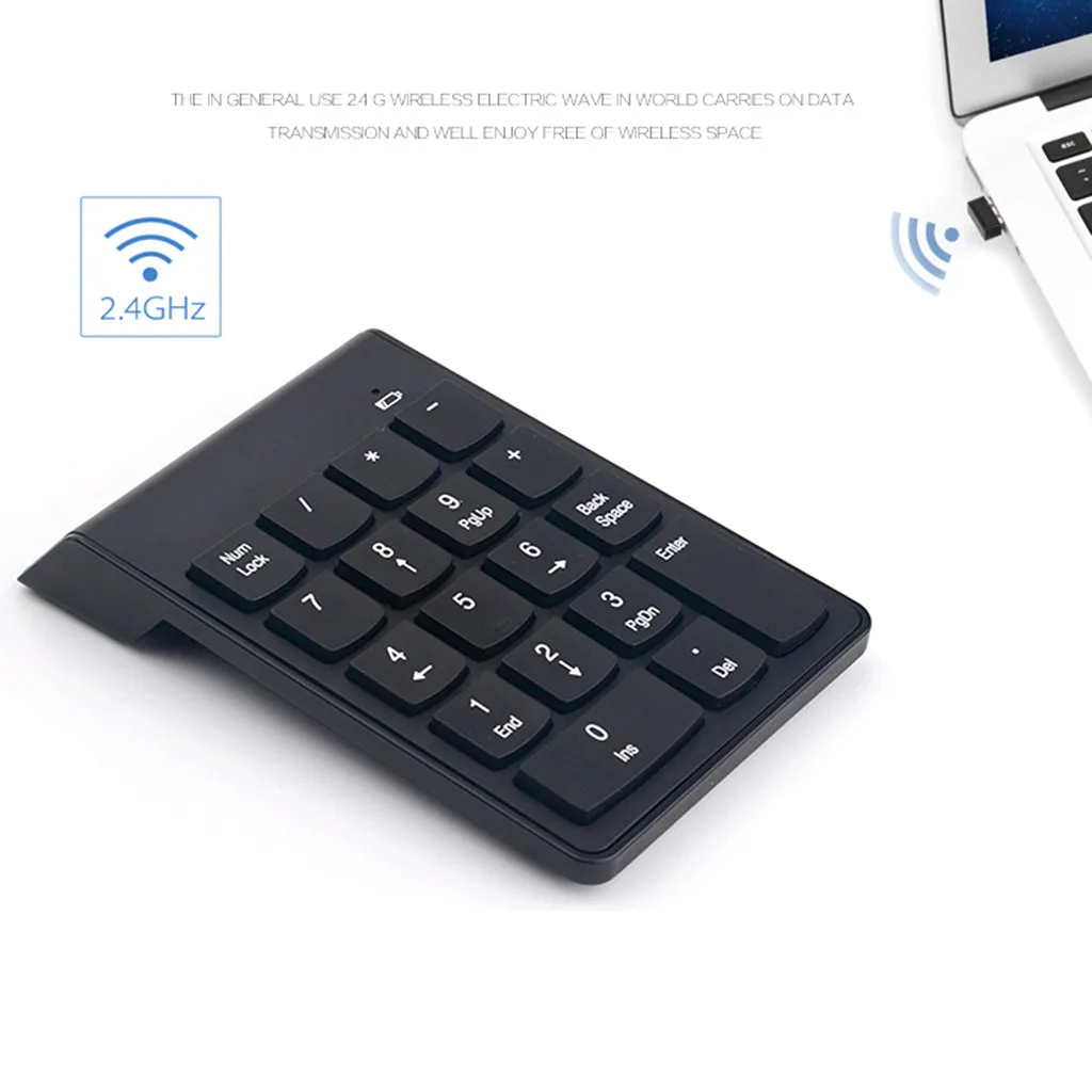 Беспроводной 2 4G Mini USB 18 клавиш цифровой клавиатуры цифровые клавиши офисном