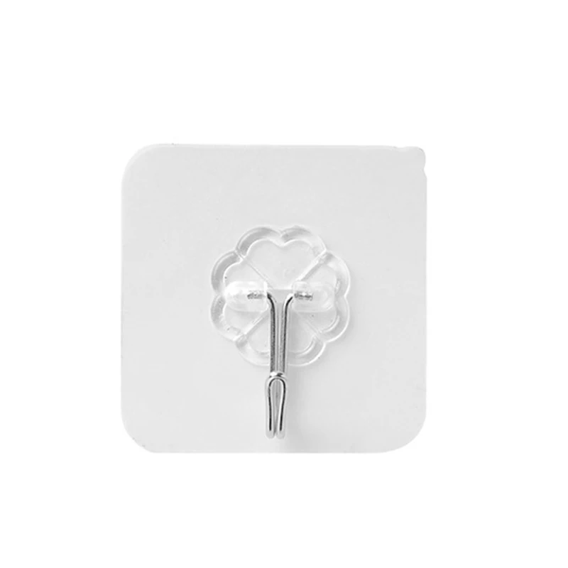 

Quality 20Pcs Hook Strong Transparent Suction Wall Sucker Hanger Waterproof Adhesive Heavy Load Rack Stainless Steel Hook