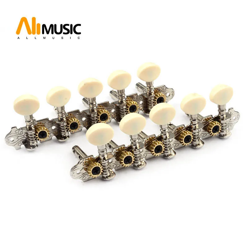 Головки станка для струнных гитар 10 струн под Quinto и Charango хромированные цветные