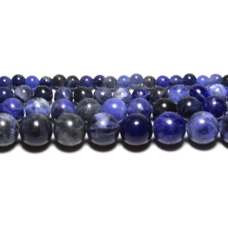 Blue Sodalite Stone Лучшие натуральные Агаты аметистами тигровый глаз бусины из Лабрадорита каменные бусины для самостоятельного изготовления ювелирных изделий браслет Цепочки и ожерелья 4/6/8/10 мм - Цвет: Blue Sodalite Stone