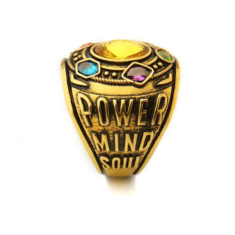 Thanos кольцо для мужчин стимпанк хип хоп очаровательные кольца Мода Ringen союз