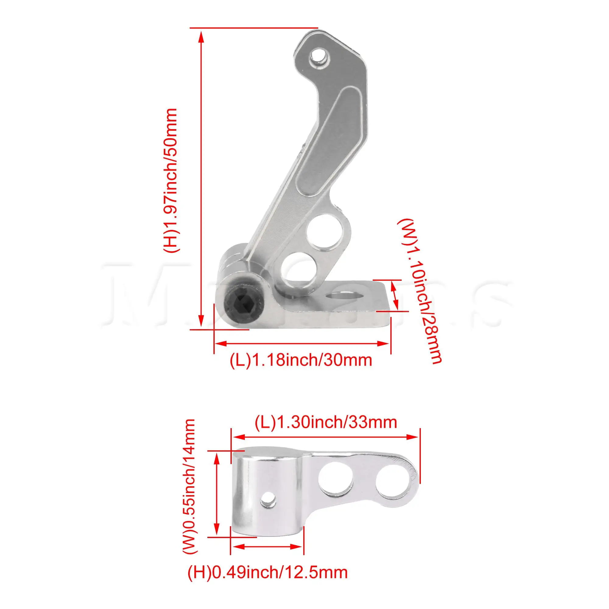 

Alloy Display Mounting Bracket with Screw Nuts Aperture 6.5mm Silver