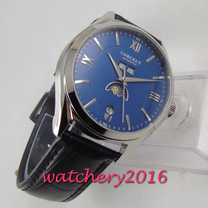 Мужские часы с синим циферблатом 40 мм | Наручные