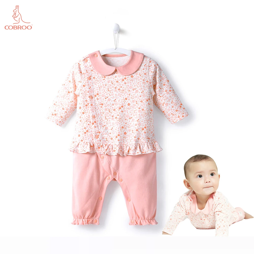 Пляжная одежда с цветочным рисунком для новорожденных девочек Розовые летние