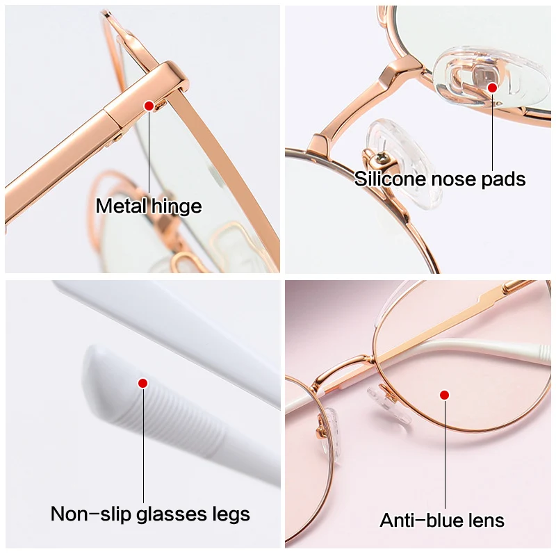 Очки Женские винтажные кошачий глаз металлическая оправа с защитой от