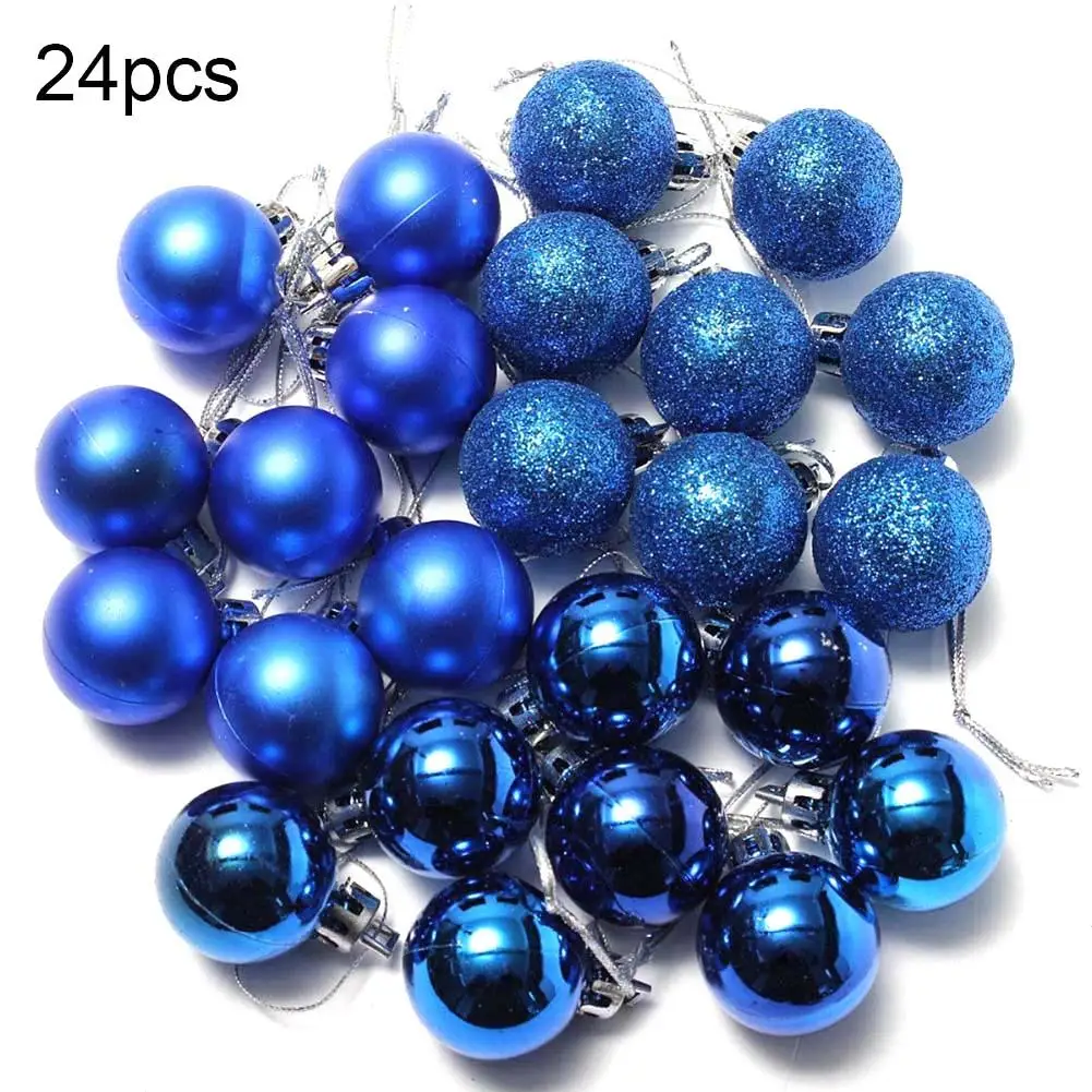 24 шт. 3 см пластиковые Рождественские Елочные мячики елочные шары вечерние