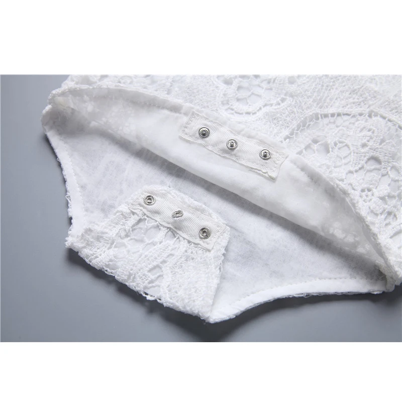 

Rompers For Infant Houlder Lace Flare Sleeve Toddler Girl Clothes Lace O-Neck Jumpsuit Baby Clothes Girl For 1 Year Old