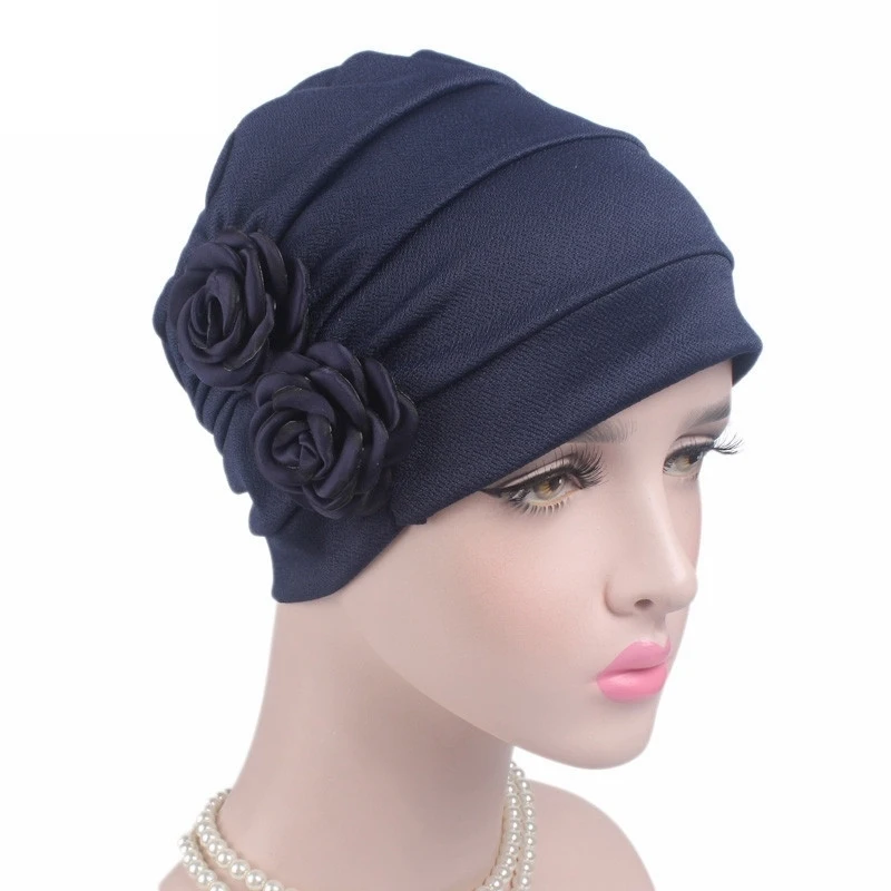 

Chemo Hat Turban Hair Caps Women Floral Headwear Beanies Hiar Loss Cap Ladies Bandana Muslim Head Tool Cover Styling