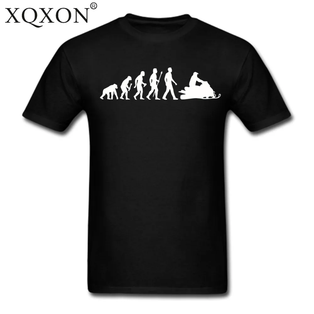 

New summer funny design High-quality cotton man t shirt Evolution Snowmobile print tops men t-shirt D16