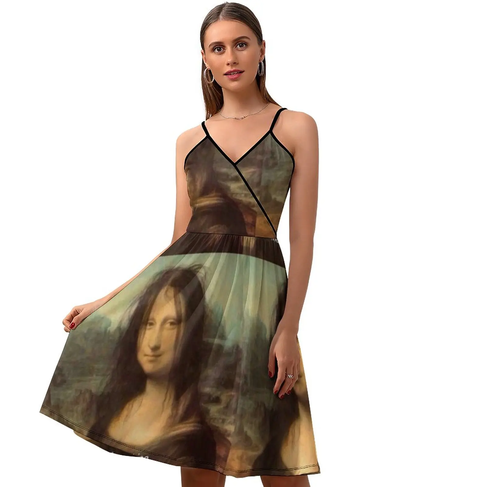 

Mona Lisa Dress Suspender Cheap Party Dresses Teen Patterns Polyester Modern One-Piece Dress