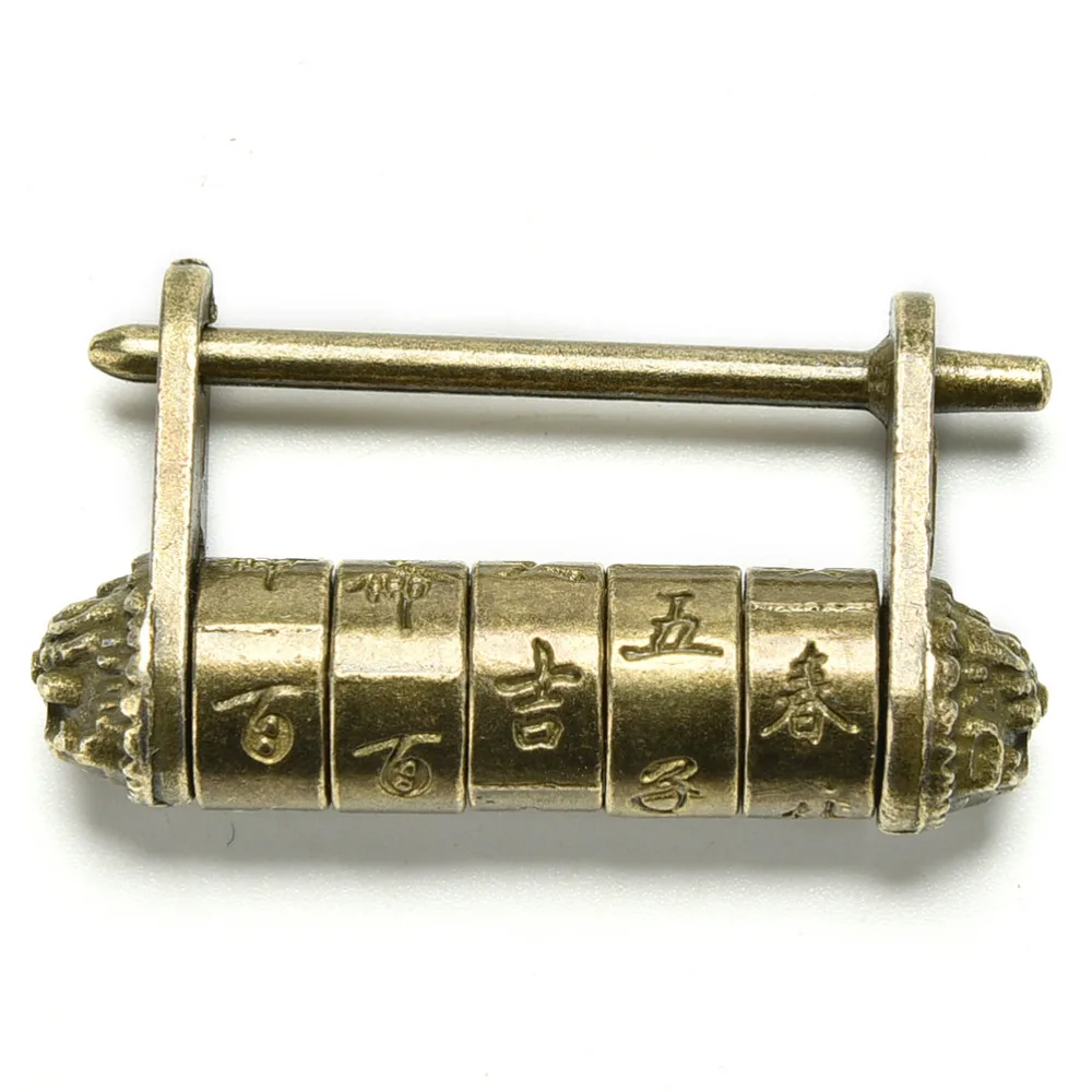 Цинковый сплав китайский старинный стиль замок ювелирная шкатулка кодовый с