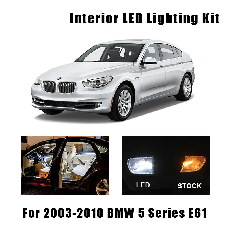 16 лампочек белый автомобильный фонарь подходит для 2003 2007 2008 2009 2010 BMW 5 серии E61