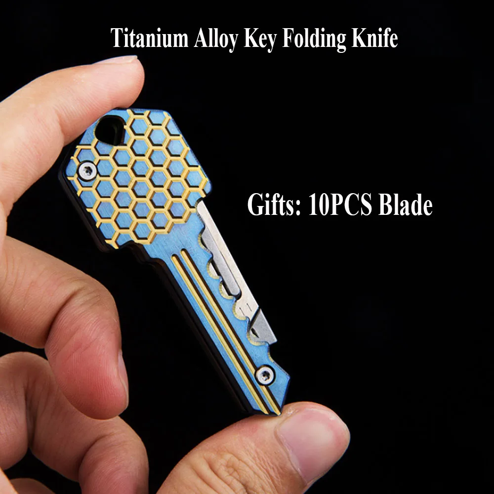 

Мини-нож складной из титанового сплава с 10 лезвиями