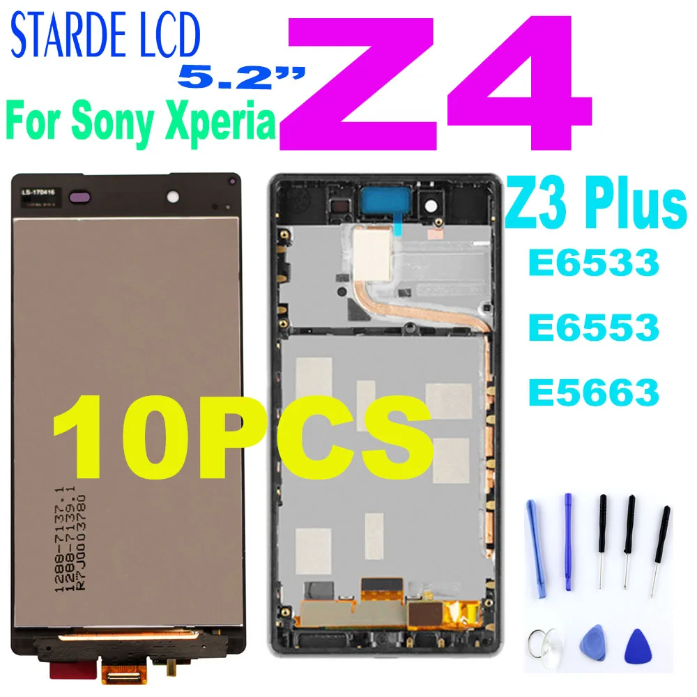 

10PCS Original 5.2'' For Sony Xperia Z3 Plus E6553 E6533 E5663 LCD Display Touch Screen Digitizer Assembly For Sony Z4 Z3+ LCD