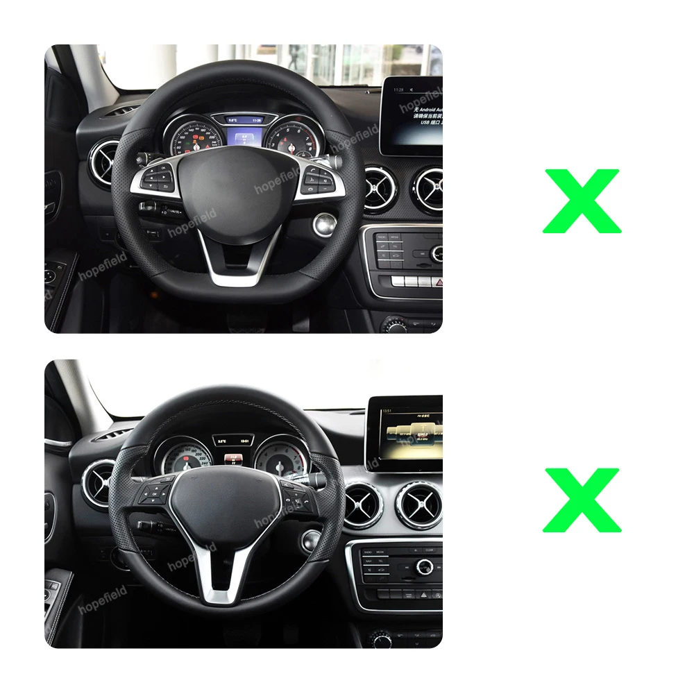 

Car Styling Carbon Fiber Steering Wheel Sticker Trim Decorative Frame Cover Accessory for Benz W205 W213 V260 GLA GLC E Class