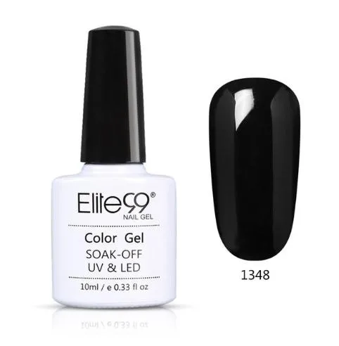 Black Base Elite99 Bling Chameleon Holographic Gel Polish Starry Sparkle Glitter Sequins UV Gel Polish Soak Off Nail Art Lacquer Varnish - Цвет: Black Base