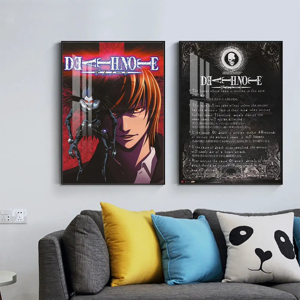 Плакаты Death Note тканевые настенные картины для декора гостиной #20 1005 40|Рисование и