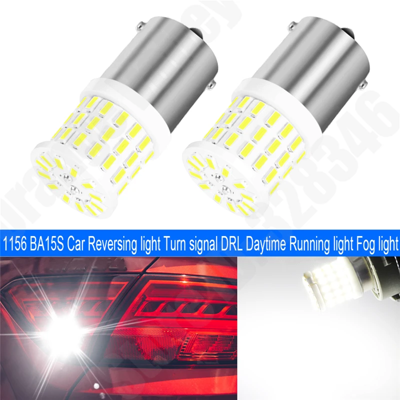 10 шт. Сверхъяркие светодиодные лампы 1156 BA15S BAU15S BAY15D 1157 P21W 57 SMD 3014 | Автомобили и