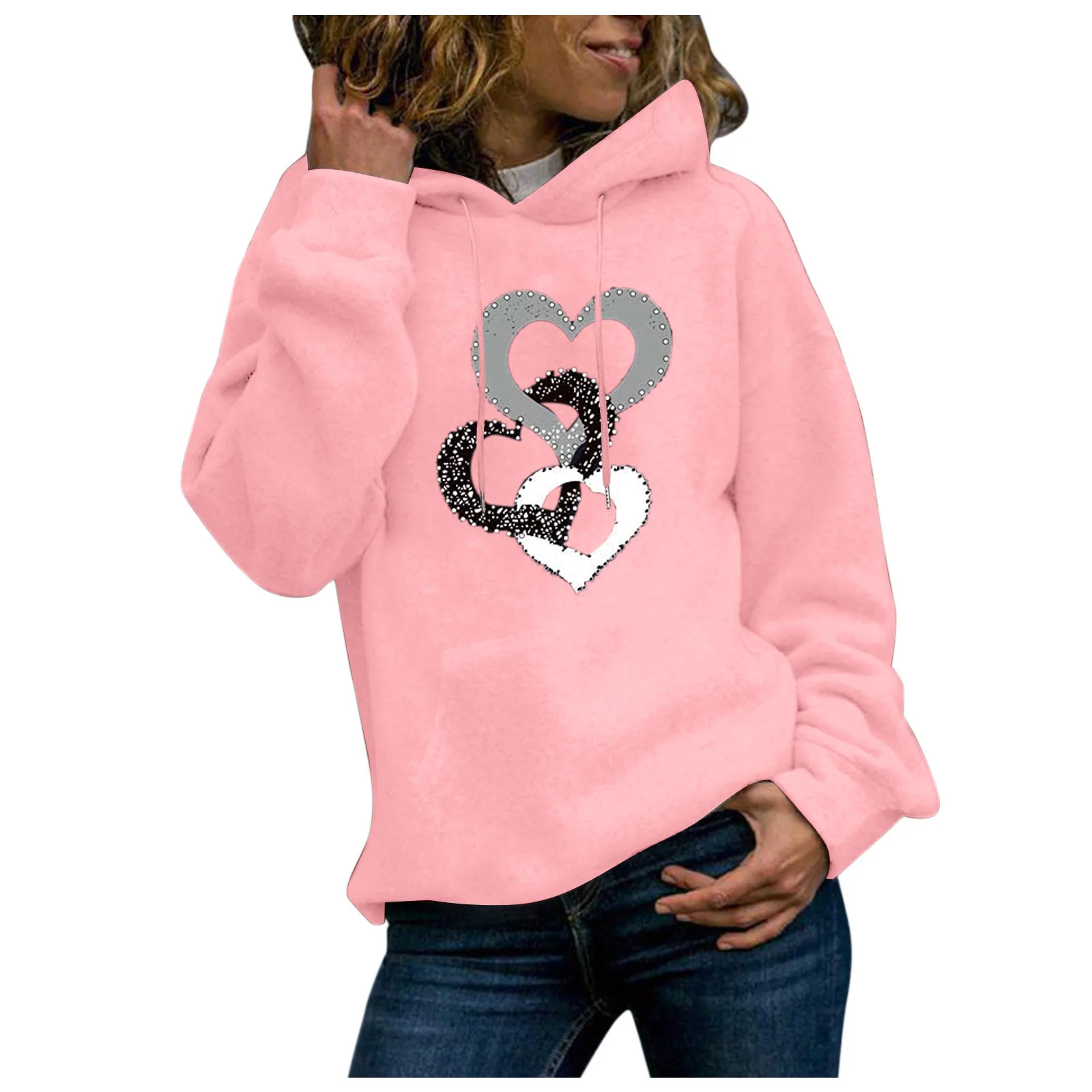 59# Oversize Sweatshirts 2021 Print Women's Long Sleeve Hoody Jumper Pullover Top Blouse Women's Sweatshirt Женское Платье