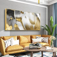 light extravagant gold feather banner abstract painting modern minimalist substantial wall paintings decorative painting the liv