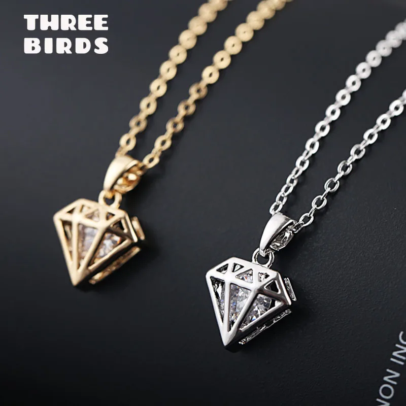 Новое Трендовое ожерелье с подвеской геометрической формы кристаллами и