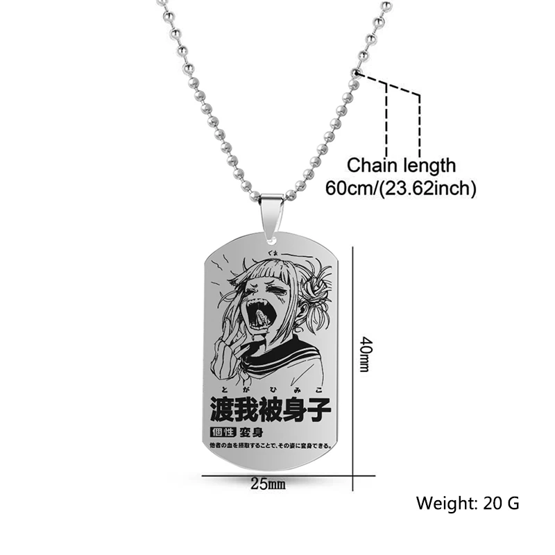 Ожерелье с мотивом аниме Моя геройская Академия серебристого цвета мидория
