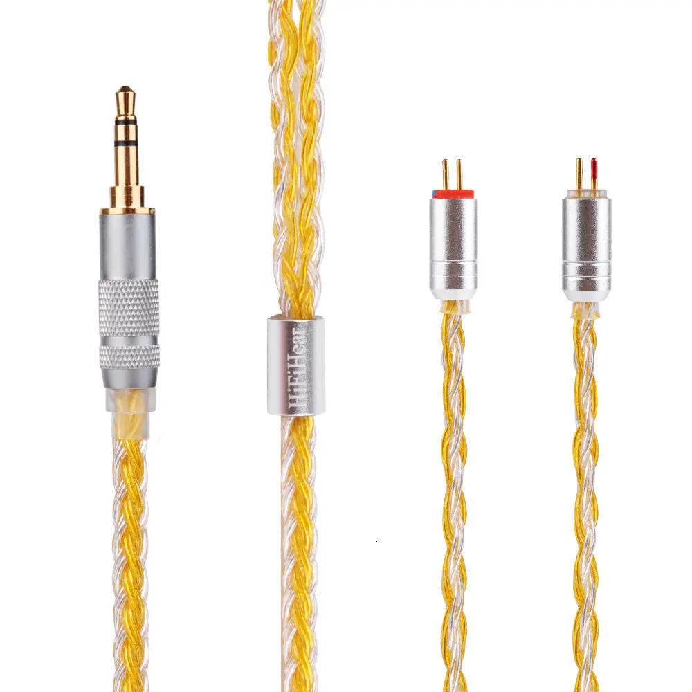 HiFiHear 16 Core посеребренный кабель 3,5/4,4 мм сбалансированный кабель с MMCX/2pin для AS10 ZS10 PRO ZST C10 C16 BL-03 ZSX V90