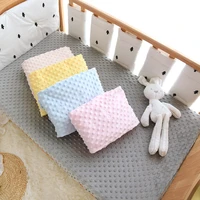 minky dot baby fitted crib sheet for newbrons winter fannel solid bed sheet soft crib bed sheet for children mattress cover