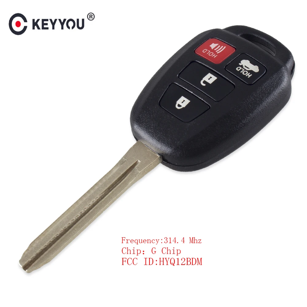 KEYYOU 314 4 Мгц дистанционный Автомобильный ключ для Toyota Camry G чип опционально