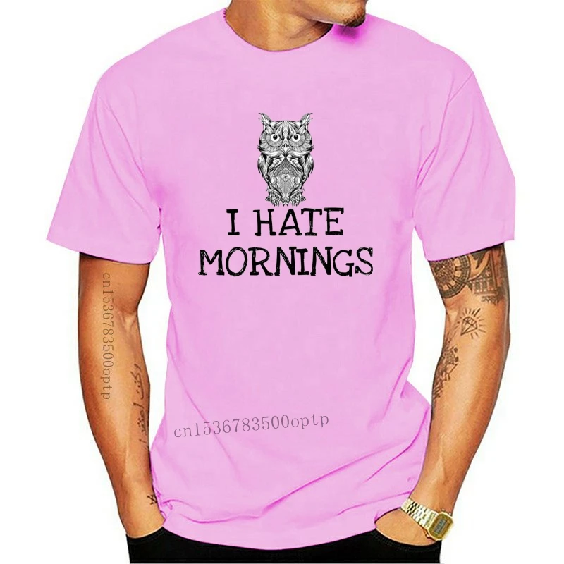 

Мужская футболка с надписью «I Hate Morning»