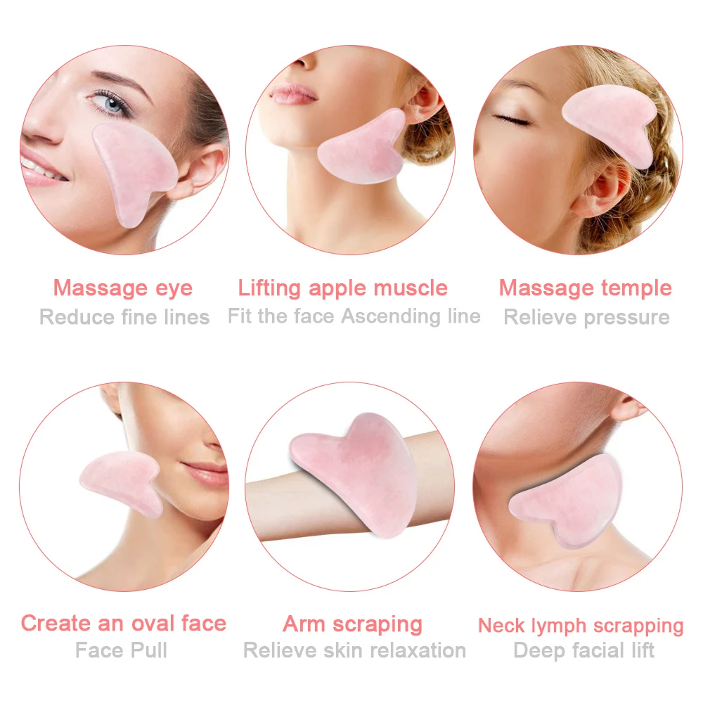 

Gua Sha Skin Care Massager for Face Body Neck Gouache Scraper Anti-Aging Facial Beauty Guasha Detox Tool Slimming Jade Massage