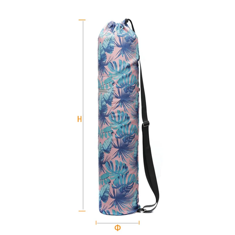 

New Printed Canvas Yoga Bag Pilates Yoga Mat Bag Shoulder Fitness Mat Bag Yoga Backpack Tapis de yoga en lige
