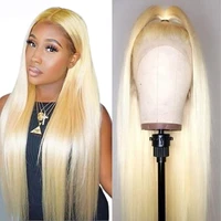 613 honey blonde color virgin brazilian straight lace front human hair wig for black women 13x4 34 inches long hair wigs aleesa