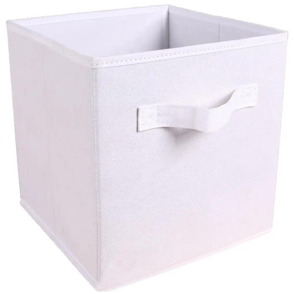 27x27x28cm Нетканый тканевый складной шкаф коробка для хранения игрушек органайзер для хранения одежды ящик для нижнего белья бюстгальтер носки с ручкой грудь - Цвет: 27x27x28cm