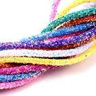 1 ярд 6 мм Полимерная блестящая Стразы веревка цветная трубка веревка для Стразы для самостоятельного украшения вечерние НКИ свадьбы B1277