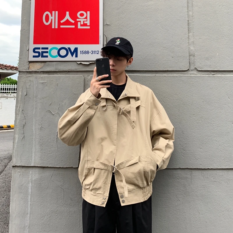 

2021 Autumn New Fashion Jacket Men Hip Hop Casual Jackets Streetwear Windbreaker Cotton Coats Pocket High Quality Clothing