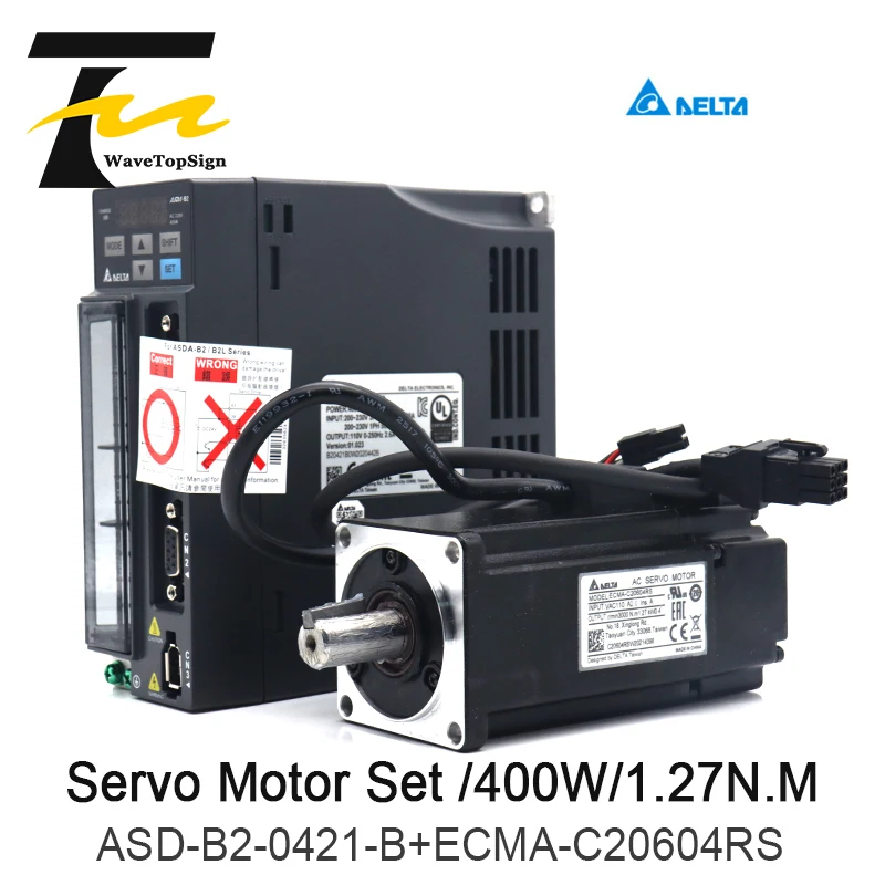 DELTA серводвигатель переменного тока с 400W B2 0.4KW 1.27NM 3000 об/мин 60 мм ASD 0421 B ECMA C20604RS