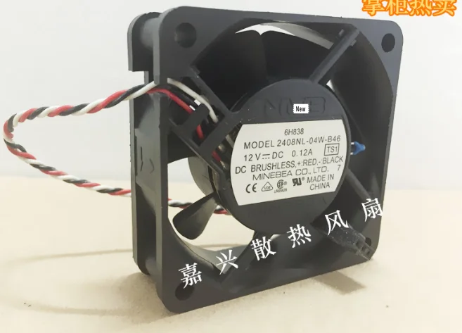 

for NMB-MAT 2408NL-04W-B46 TS1 DC 12V 0.12A 60x60x20mm Server Cooling Fan