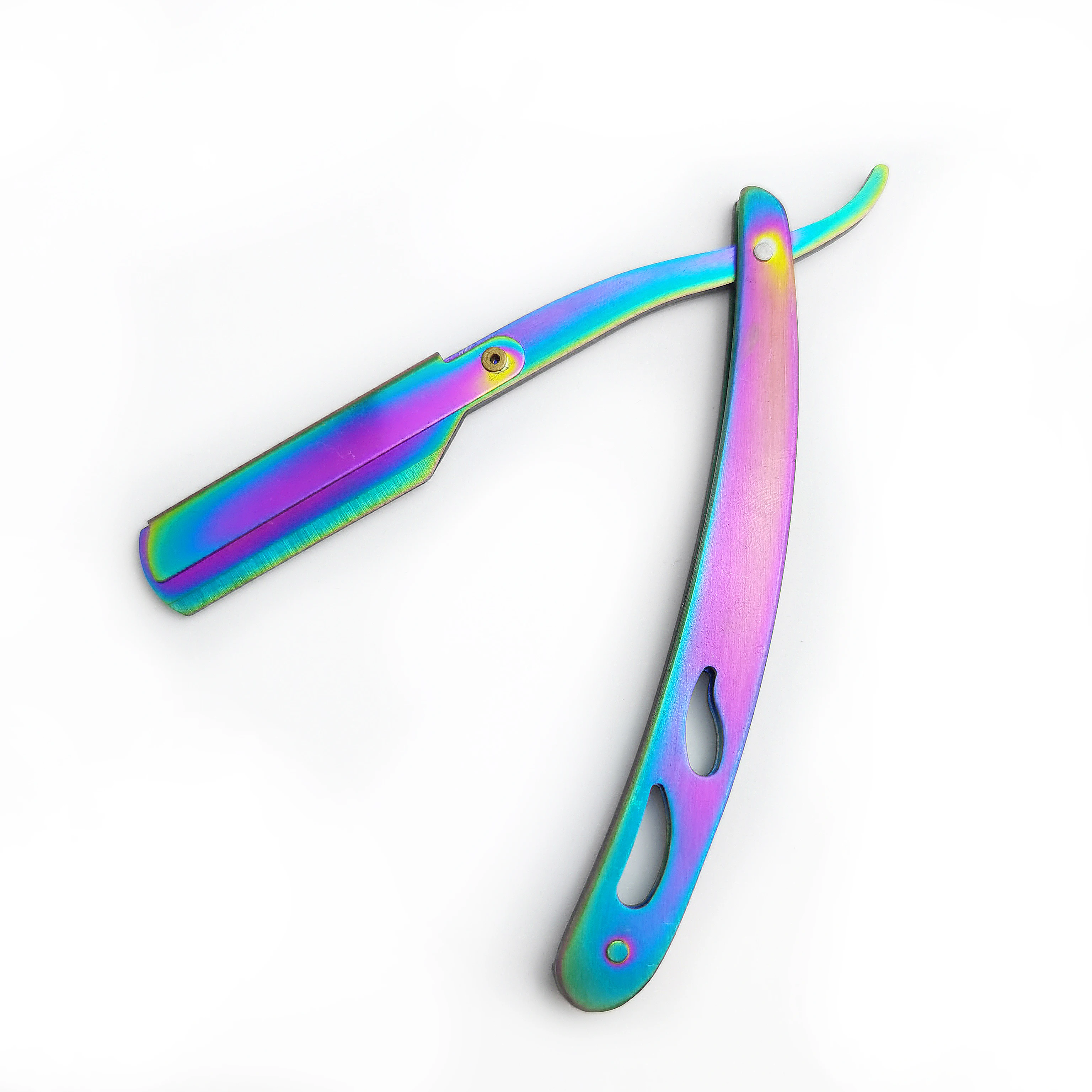 Ручной парикмахерский нож с прямым лезвием складной для удаления волос на лице