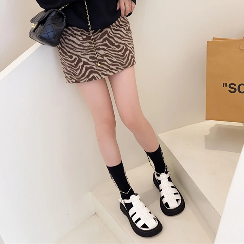 

Women Sandals 2021 Summer White Platform Shoes Fashion Chunky Sole Ankle Buckle Strap Gladiator Sandals Women Sport Sandels