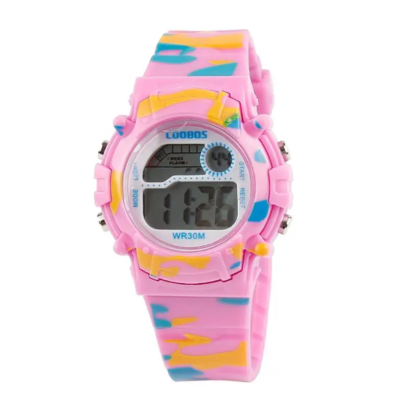 Новые детские часы темно-синего цвета для детей камуфляжная расцветка