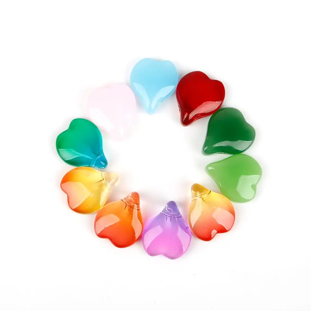 5 шт. стеклянные подвески в виде лепестков цветка вишни 13 х15 мм | Дом и сад