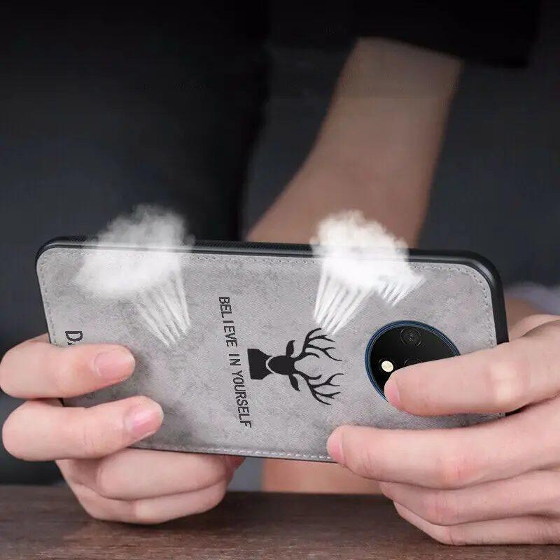 Чехол для OnePlus 8 7 T Pro роскошный тканевый чехол с рисунком лося блестящий oneplus