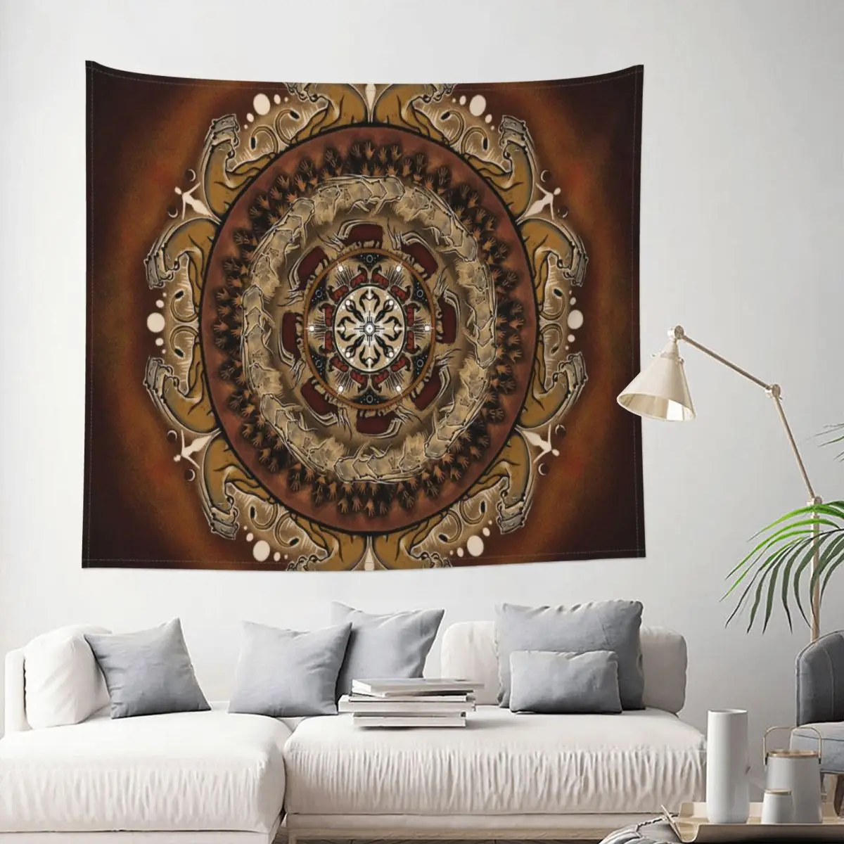 

Cave Art Mandala Tapestry Flower Boho Sacred Decoration Wall Room Home Decor Hanging Living room Kawaii Cartom Fashion