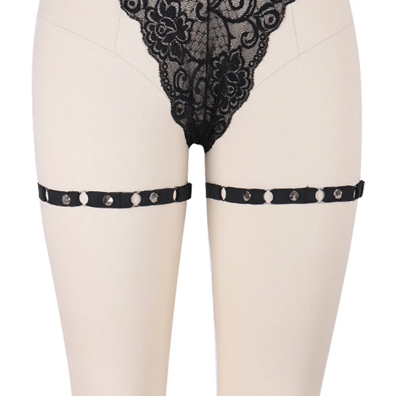 Wedding Garter Black Bondage Stockings Sexy Lingerie Goth Body Harness Woman Suspender Belt Leg | Женская одежда