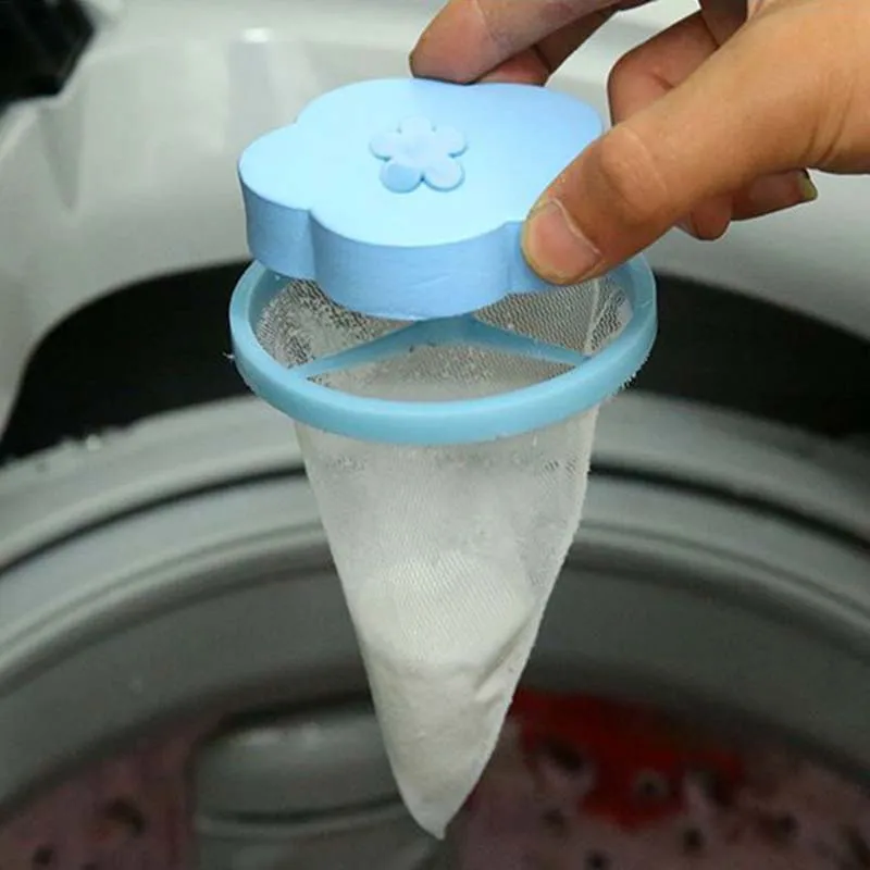 

1pcs Reusable Washing Machine Floating Mesh Filter Bag Floating Pet Fur Catcher Hair Remover Tool For Washing Machine