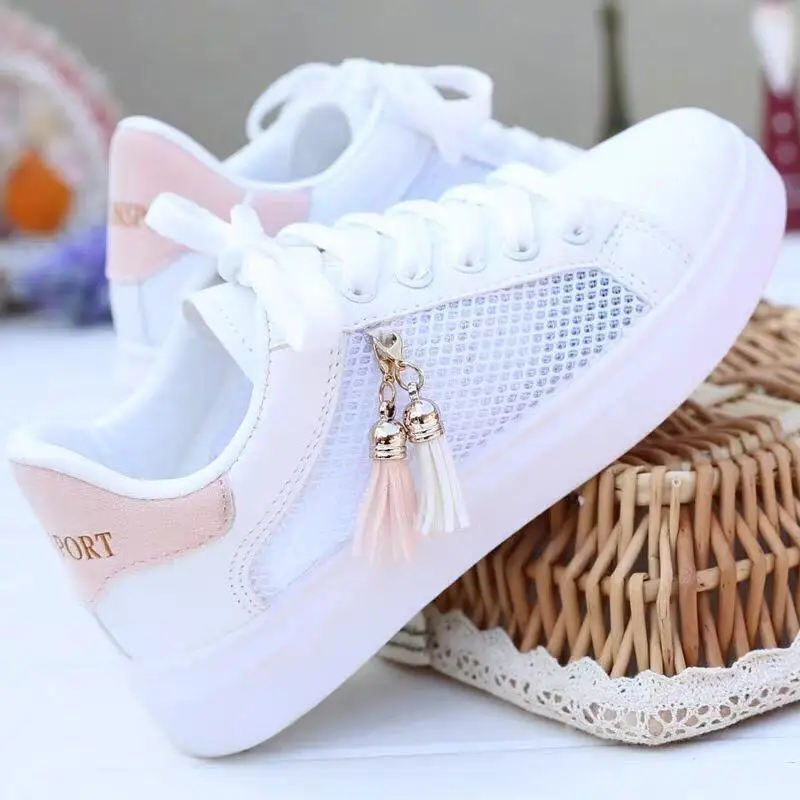 

Fashion Platform Sneakers Women Comfortable Women Casual Shoes Lightweight Lace-up Breathable Mesh Shoes Woman Tenis