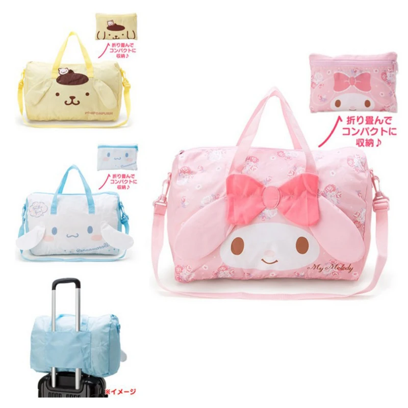 

Handbag Cute Folding Duffel Waterproof Cinnamorolled Messenger Bag Trolley Travel Large Capacity Storage Bag Sanrioed Melodyed